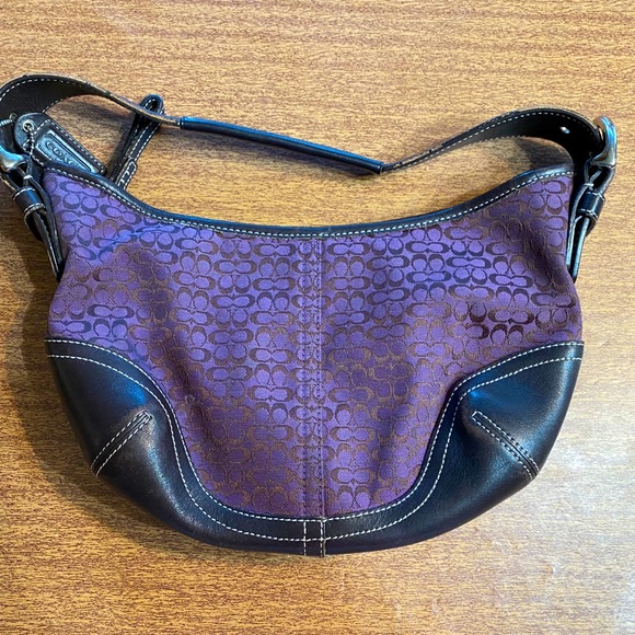Coach Handbags - Authentic COACH mini monogrammed hobo